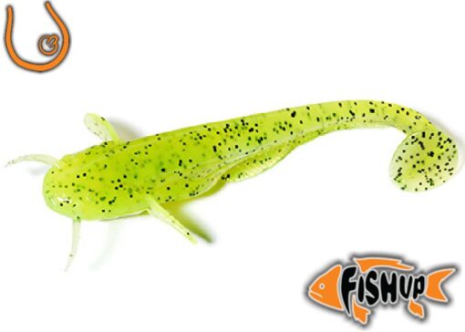Dipovaná nástraha FishUp sumecek Catfish barva chartreuse/black 055