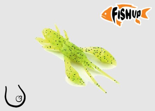 Dipovaná nástraha FishUp Real Craw barva chartreuse/black 055